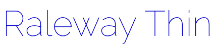 Raleway Thin 字体